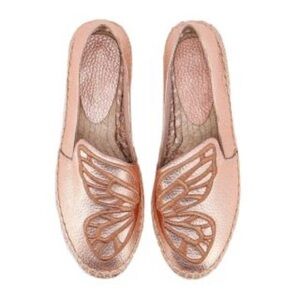 Sophia Webster Butterfly Espadrille, size EU 38.5 in rose gold